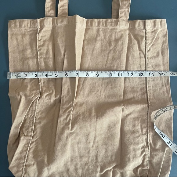 I am blessed tan tote bag front pocket 16 X 17 - Picture 5 of 6